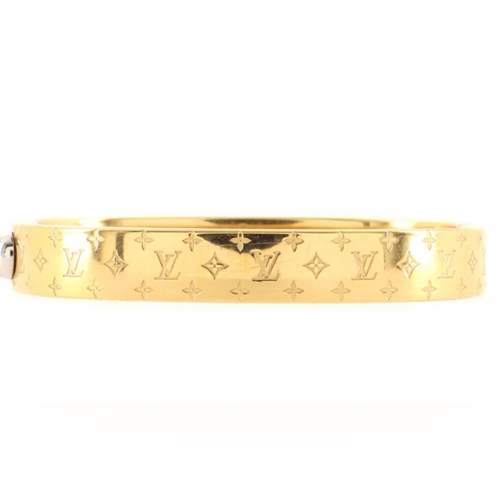 18kt GP Louis Vuitton Monogram (Style)Bangle Bracelet